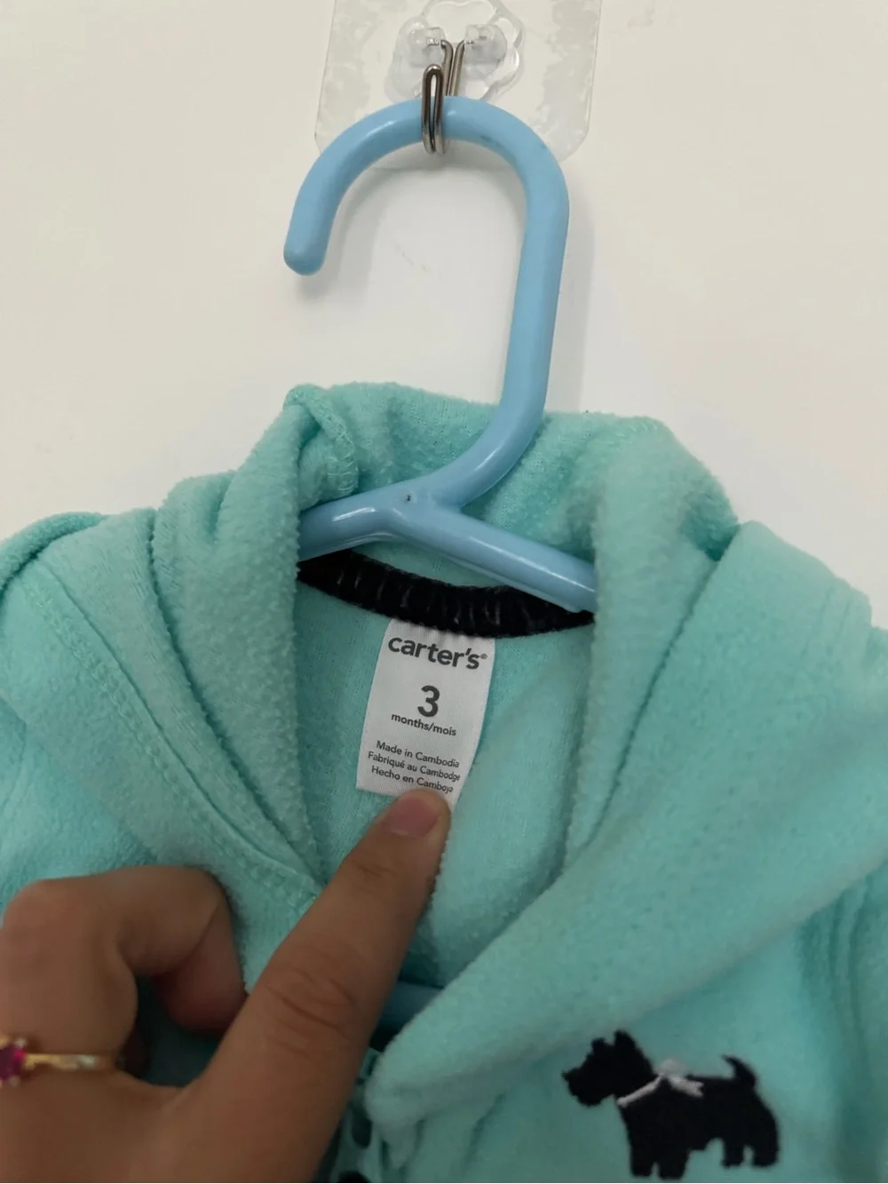 Carters 3 Months Baby Blue Comfy Hooded Bear Sleeveless Zippered Vest